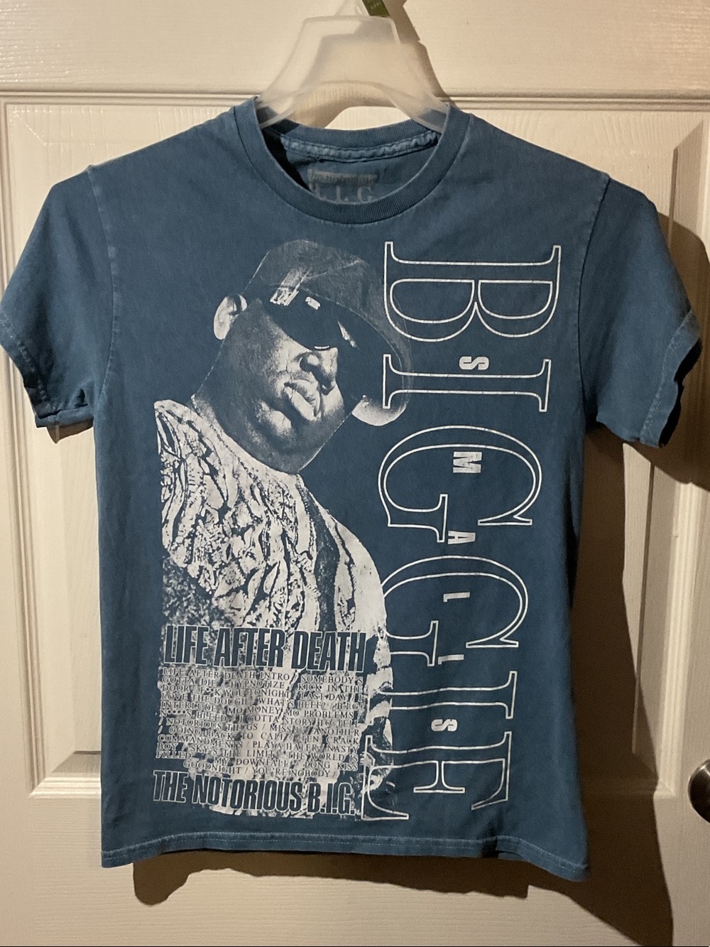 The Notorious B.I.G. Mineral Washed Blue “ Life After Death” Tour Tee